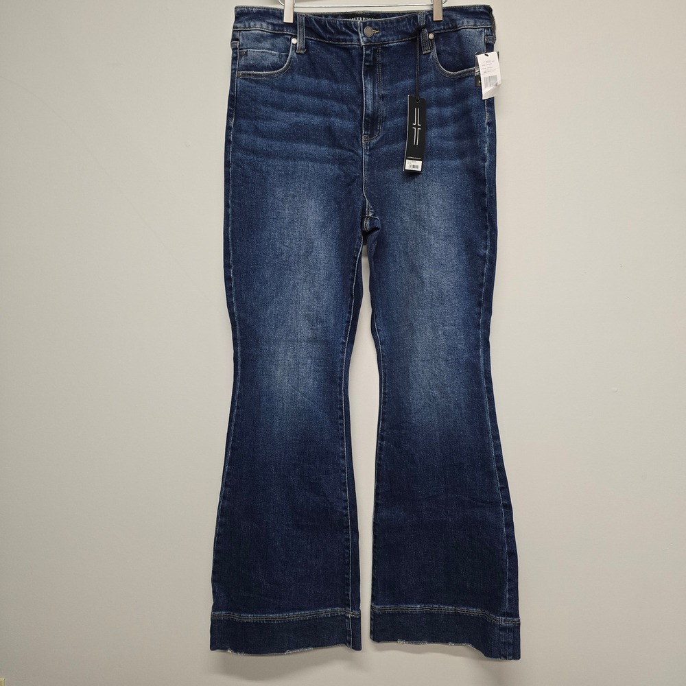 Liverpool High-Rise Flare Jeans Women 30 Chatfield Blue Denim Boho Hippie